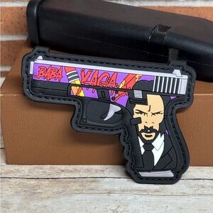 Tactical PVC Patch - John Wick Gun Patch - Hook Loop Morale Wick Pencil Patch